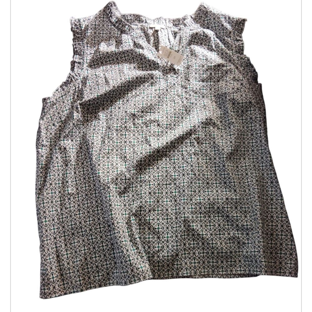 Talbots Silver Sleeveless Blouse with Relaxed Fit (346)